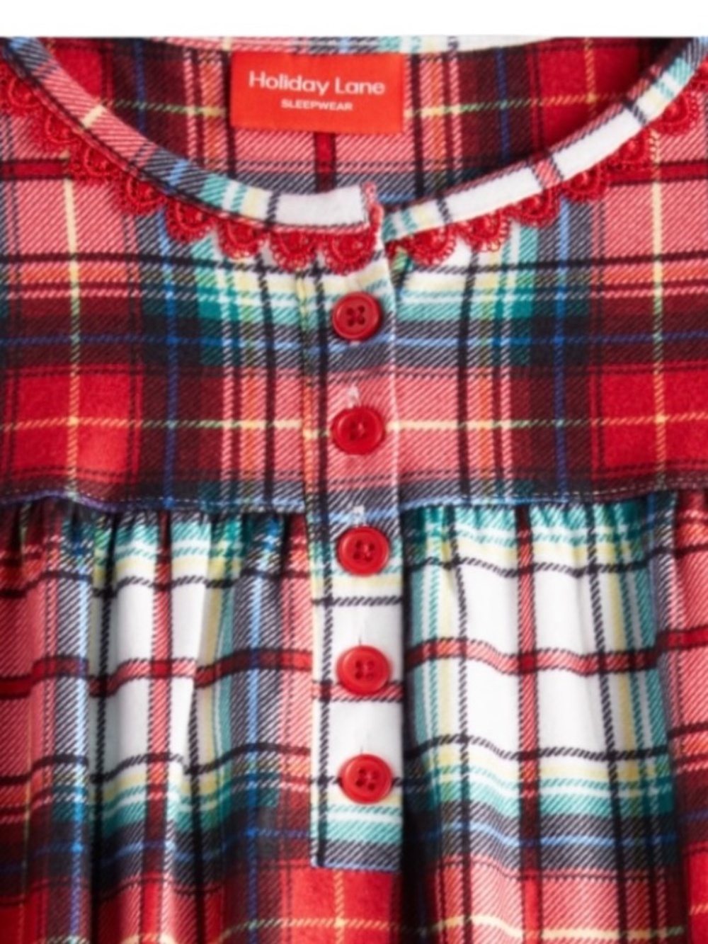 Holiday Lane Little & Big Kids Winterton Plaid  Pajamas Nightgown 14/16y | NWT - Picture 2 of 3
